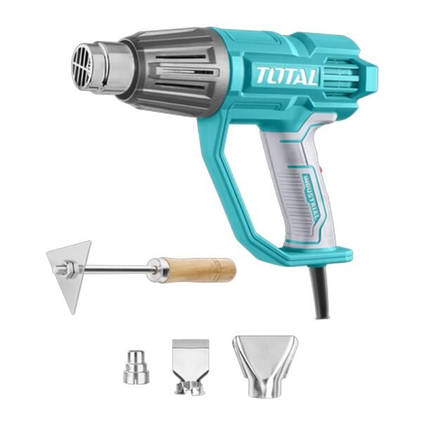 PISTOLA CALOR 1600W INCLUYE 3 BOQUILLAS Y 1 RASCADOR INDUSTRIAL TOTAL (UTB16078)