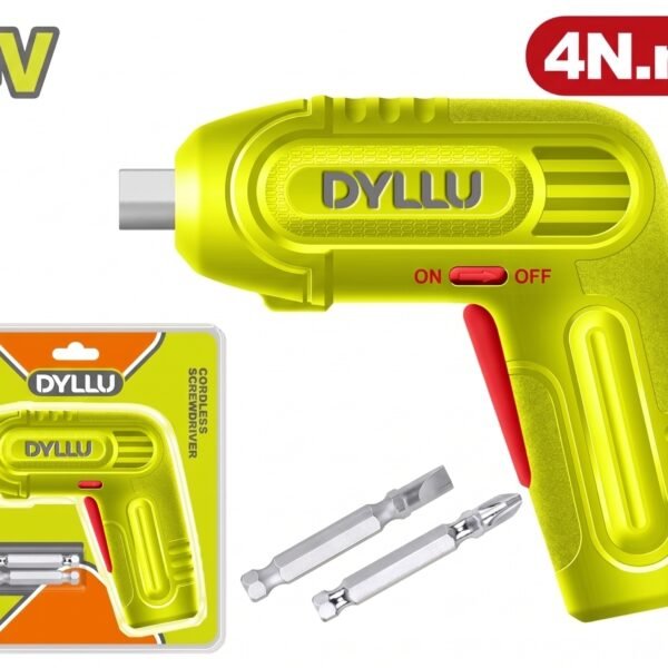 ATORNILLADOR INALAMBRICO 4V 4NM INCLUYE DOS PUNTA TALADRO DYLLU (DTCV4628)