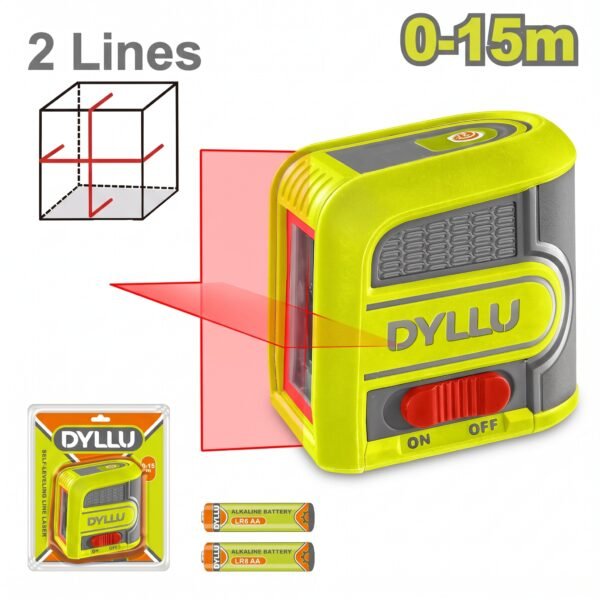 NIVEL LÁSER 0-15M LUZ ROJA DYLLU (DTLE1M03)