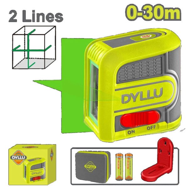 NIVEL LÁSER 0-15M LUZ ROJA DYLLU (DTLE1M03)