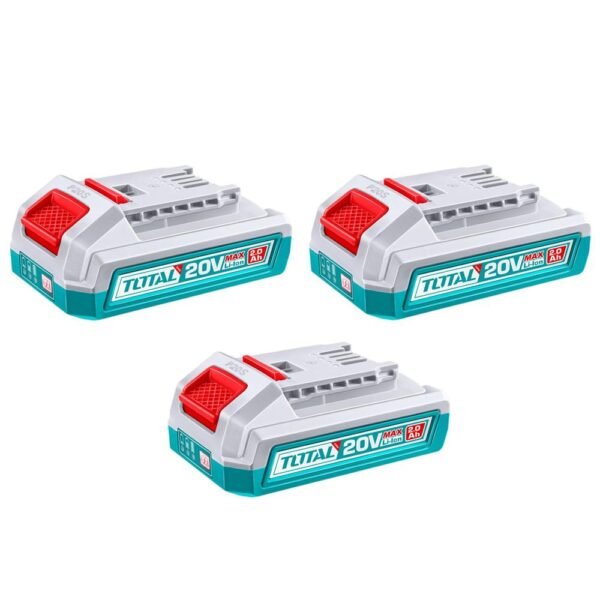 KIT DE 3 BATERIAS 20V 2.0AH INDUSTRIAL ION LITHIUM INDUSTRIAL SUPER TOTAL (TOSLI240311)