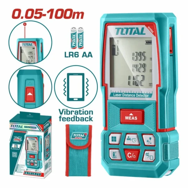 MEDIDOR DE DISTANCIAS LASER 100MTS TOTAL TMT51036