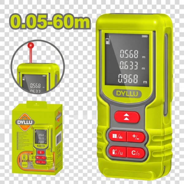 MEDIDOR DE DISTANCIA LASER 60M LUZ ROJA DYLLU (DTDL1516)