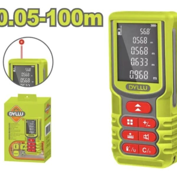 MEDIDOR DE DISTANCIA LASER 100M LUZ ROJA DYLLU (DTDL1520)
