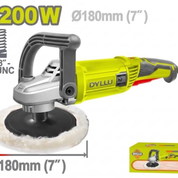POLICHADORA 7" 1200W INDUSTRIAL INCLUYE 4 ACCESORIOS DYLLU (UDTAE1512001)