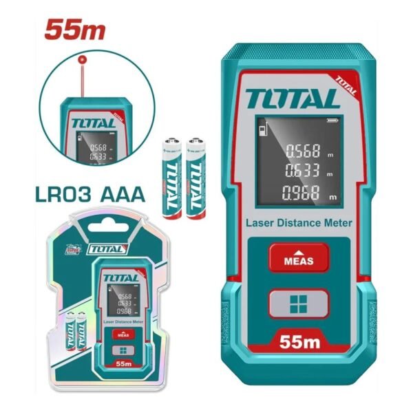 MEDIDOR DE DISTANCIA LASER 55MTS INDUSTRIAL SUPER TOTAL (TMT550166)
