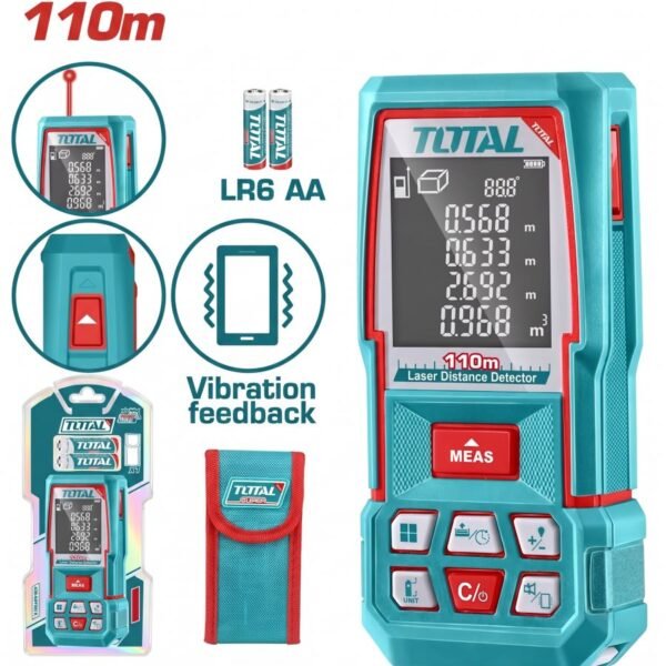 MEDIDOR DE DISTANCIA LASER 110MTS INDUSTRIAL SUPER TOTAL (TMT510369)